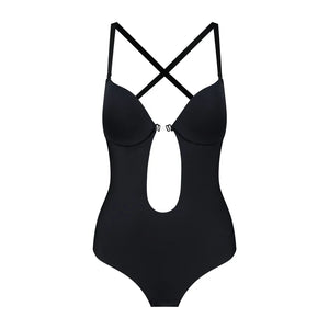 ByeBra - Low Back Shapewear (Light Support) Low Back Sensual Bodysuit Black