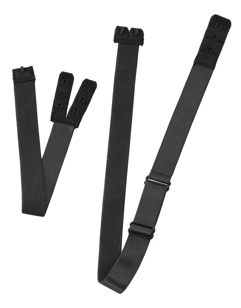 ByeBra - Special Solutions Low Back Straps 2-Hooks Beige, Black & White