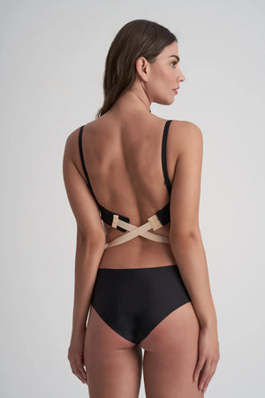 ByeBra - Special Solutions Low Back Straps 2-Hooks Beige, Black & White