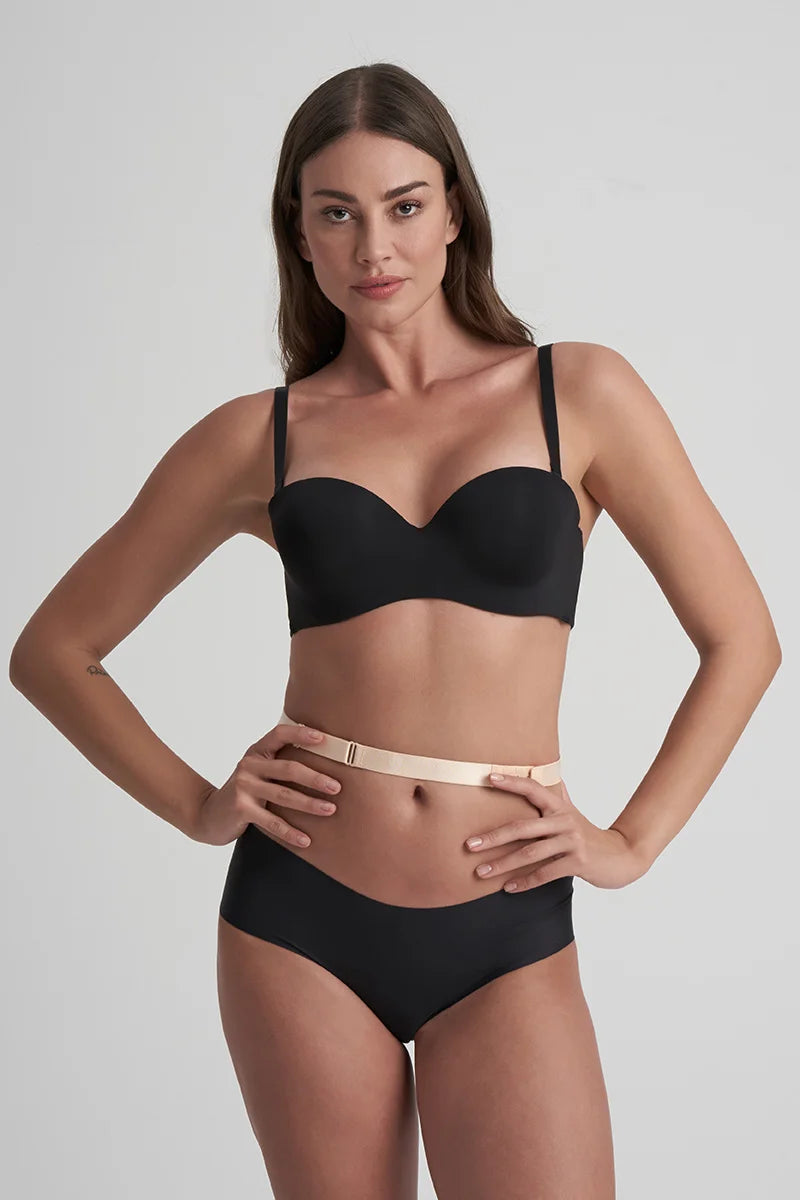 ByeBra - Special Solutions Low Back Straps 2-Hooks Beige, Black & White