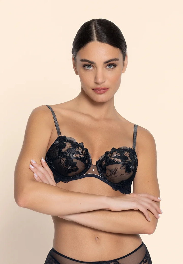 Lise Charmel - Cuir Sexy Couture Full Cup Bra Noir Argent