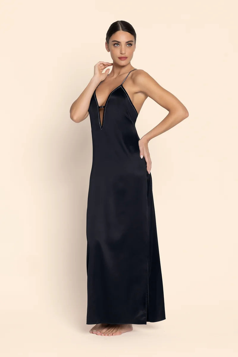 Lise Charmel - Cuir Sexy Couture Long Dress Noir Argent