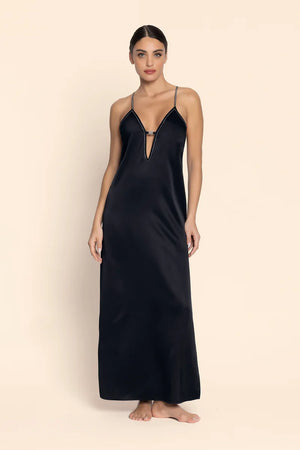 Lise Charmel - Cuir Sexy Couture Long Dress Noir Argent