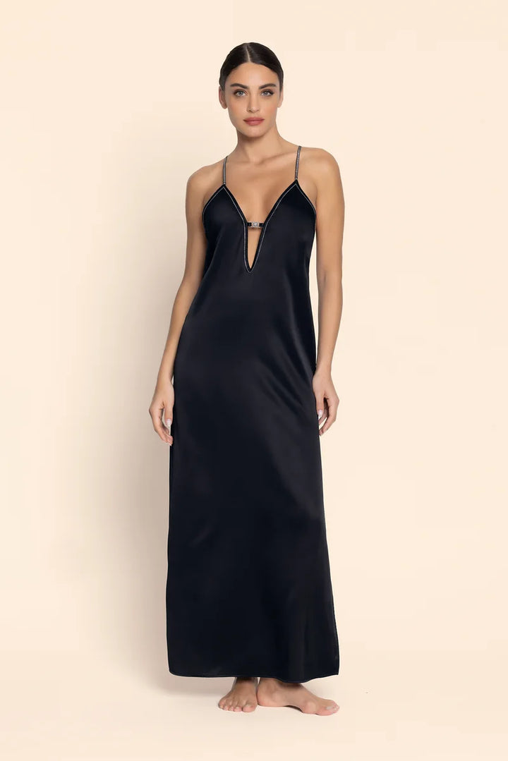 Lise Charmel - Cuir Sexy Couture Long Dress Noir Argent