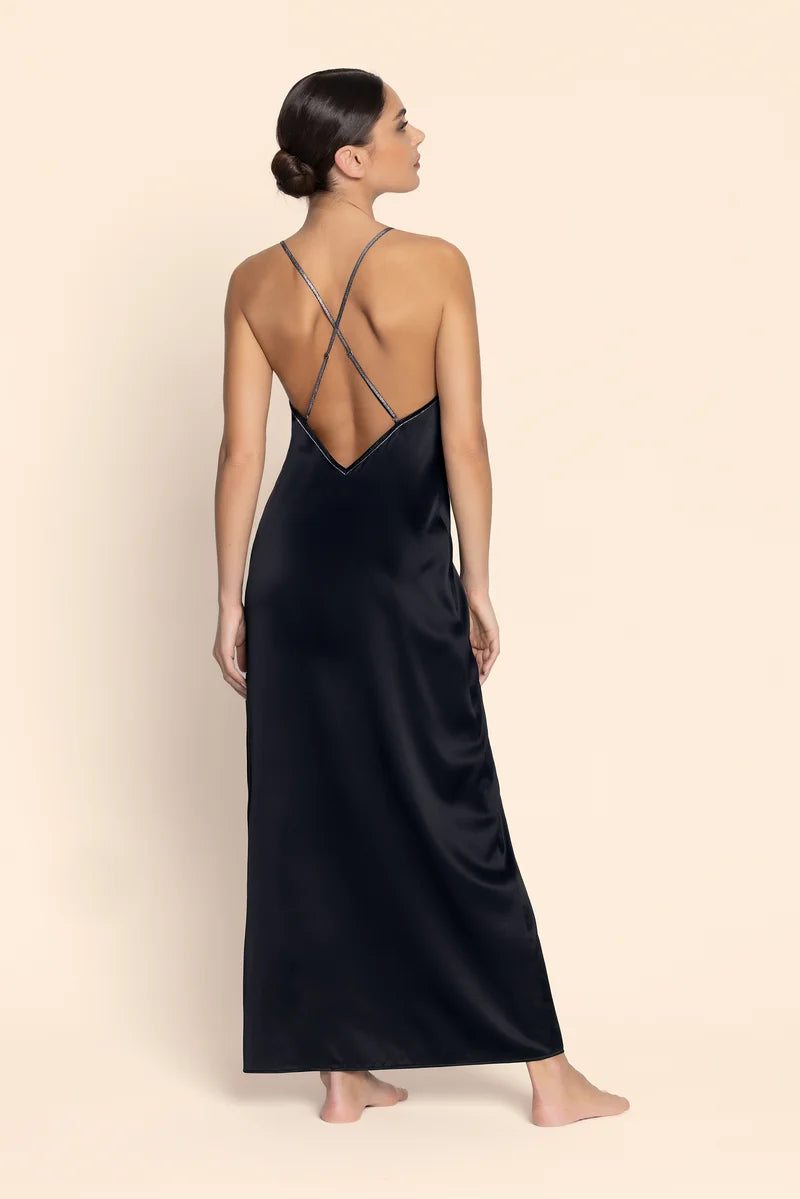 Lise Charmel - Cuir Sexy Couture Long Dress Noir Argent