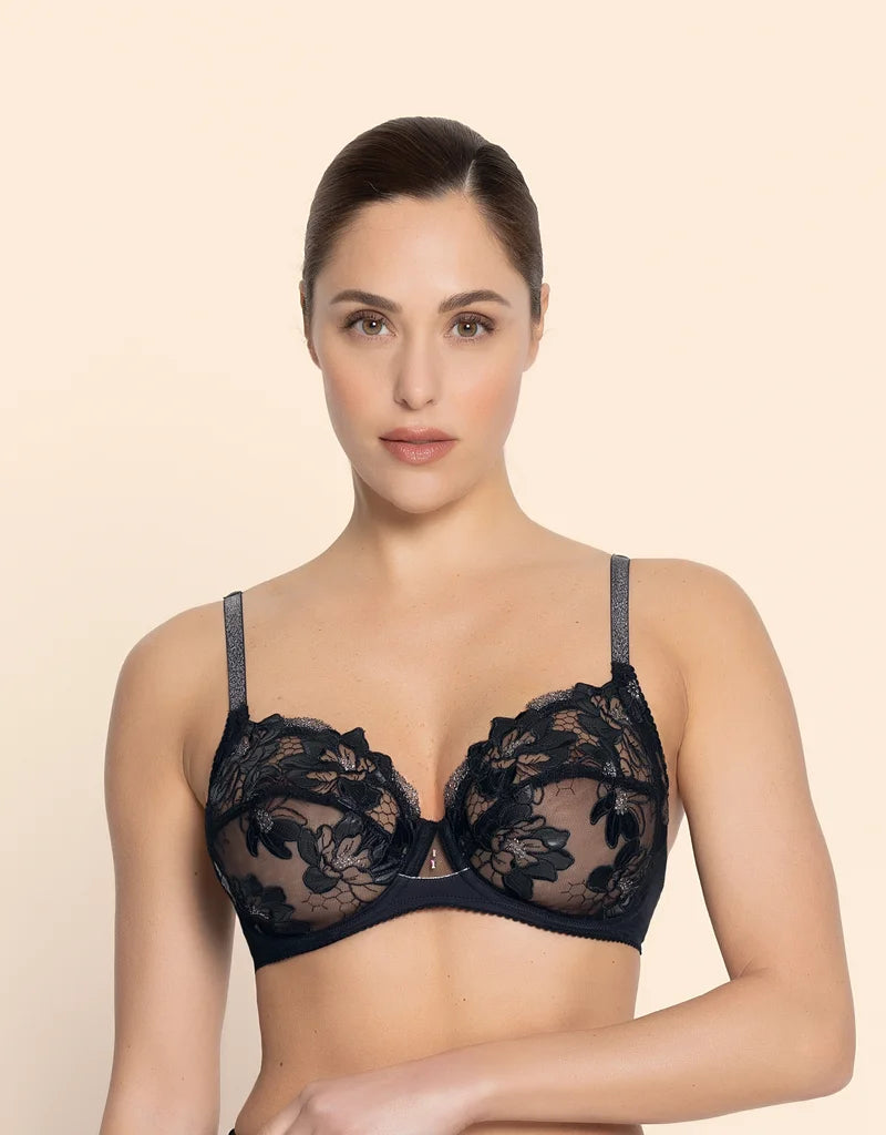 Lise Charmel - Cuir Sexy Couture 3 Parts Full Cup Noir Argent