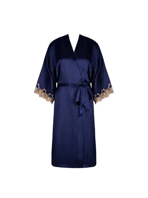 Lise Charmel - Grand Soir Saphir Mid-Length Negligee Gown Marine Or