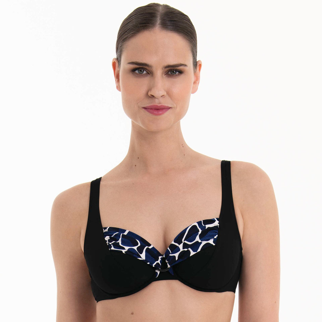 Anita Swimwear - Style Hermine Top Bikini Top Black/pool blue