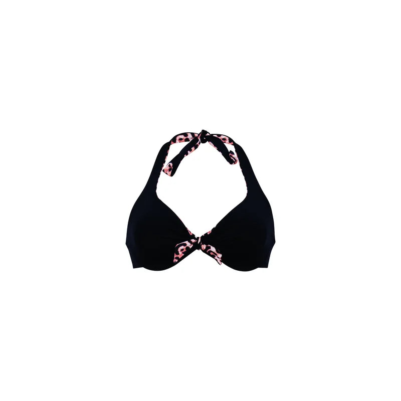 Rosa Faia Swimwear - Loretta Bikini Top Black-Brown