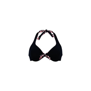 Rosa Faia Swimwear - Loretta Bikini Top Black-Brown