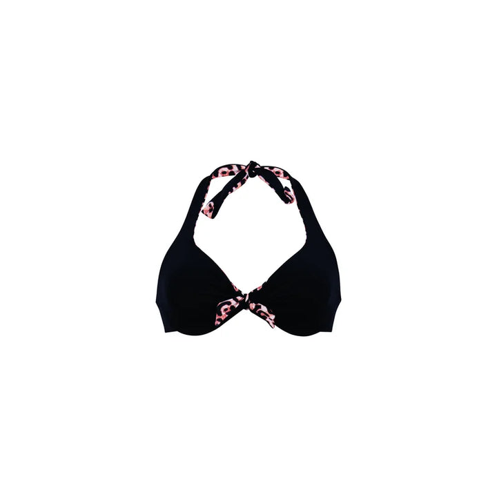Rosa Faia Swimwear - Loretta Bikini Top Black-Brown