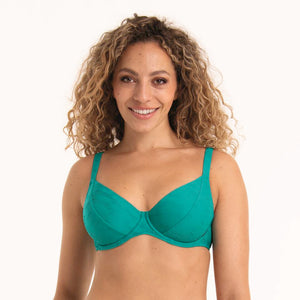 Rosa Faia Swimwear - Celine Bikini Top Aquatic Green