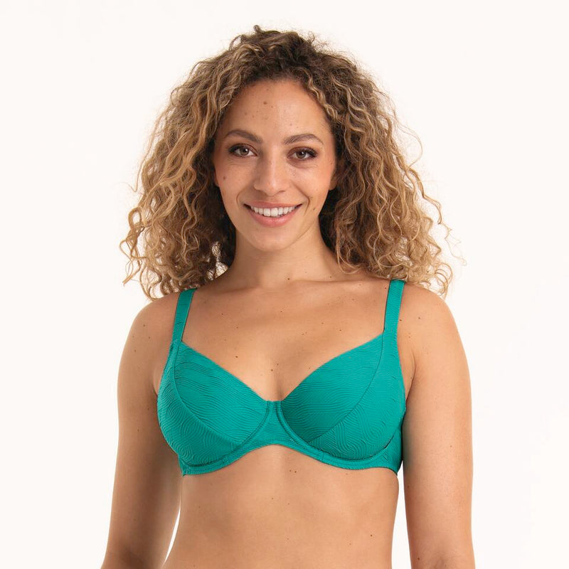 Rosa Faia Swimwear - Celine Bikini Top Aquatic Green