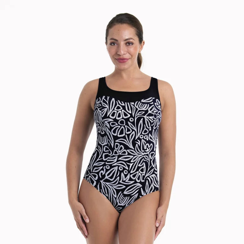 Anita Care Swimwear - Frascati Swimsuit Navy Blue-White