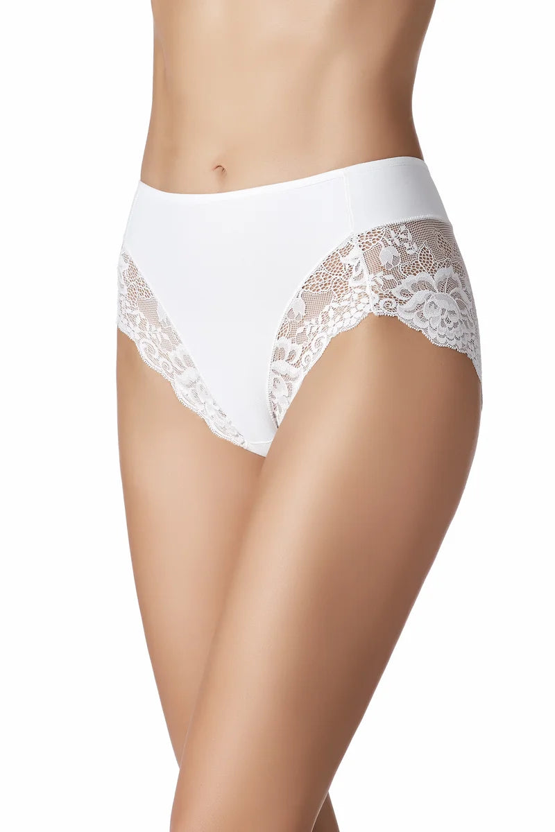 Janira - Greta Lace High Waist Brief White