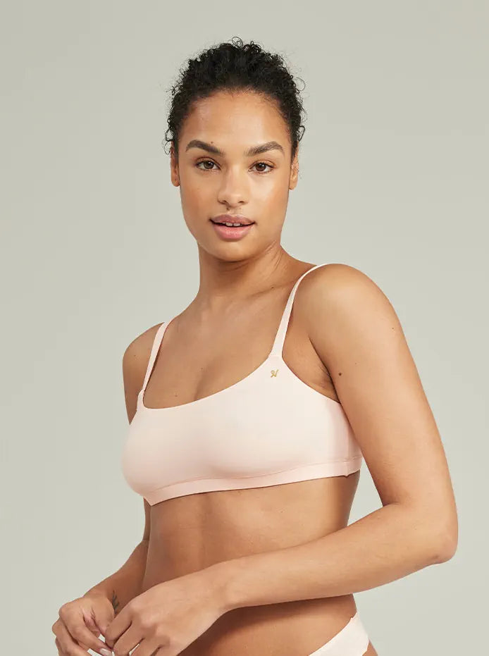 Nudea - Stretch Scoop Neck Bralette Blush Pink
