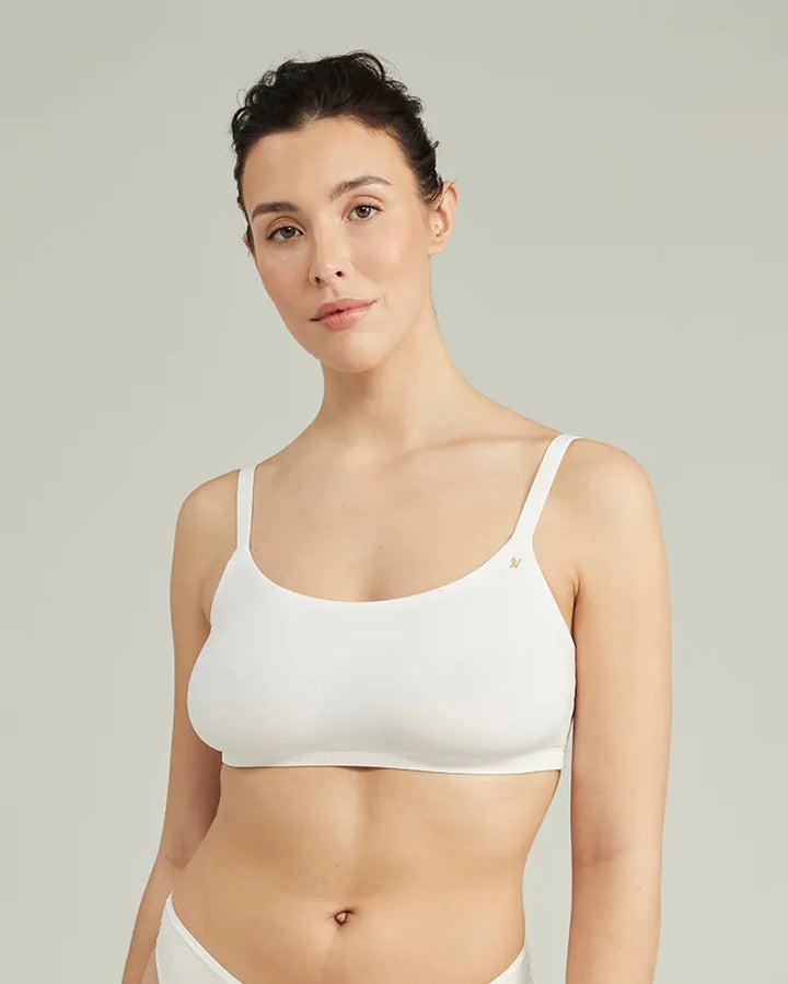 Nudea - Stretch Scoop Neck Bralette White