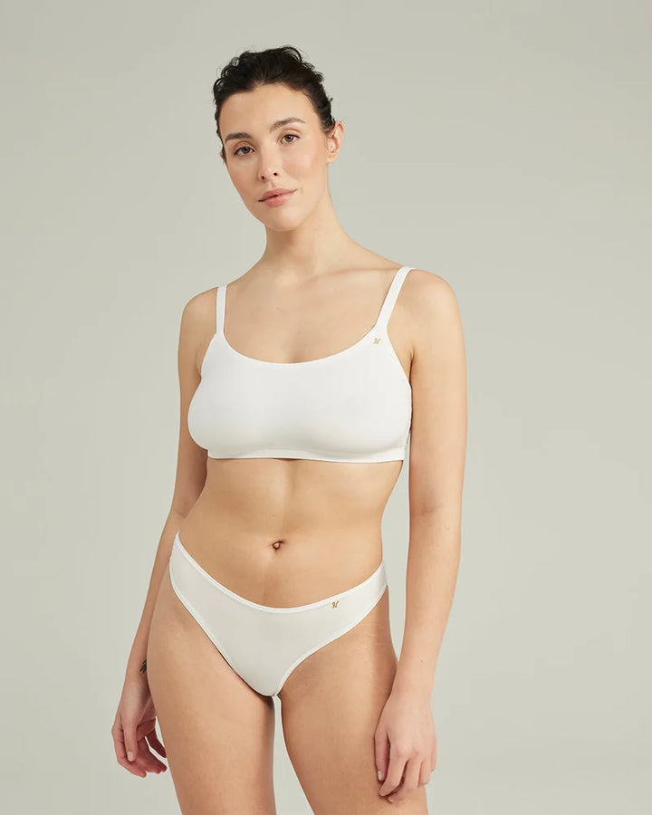 Nudea - Stretch Scoop Neck Bralette White