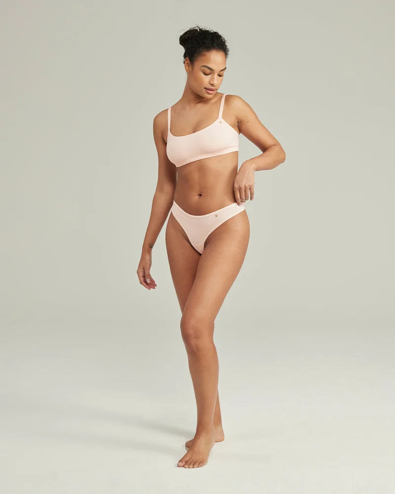 Nudea - Stretch Dipped Thong Blush Pink