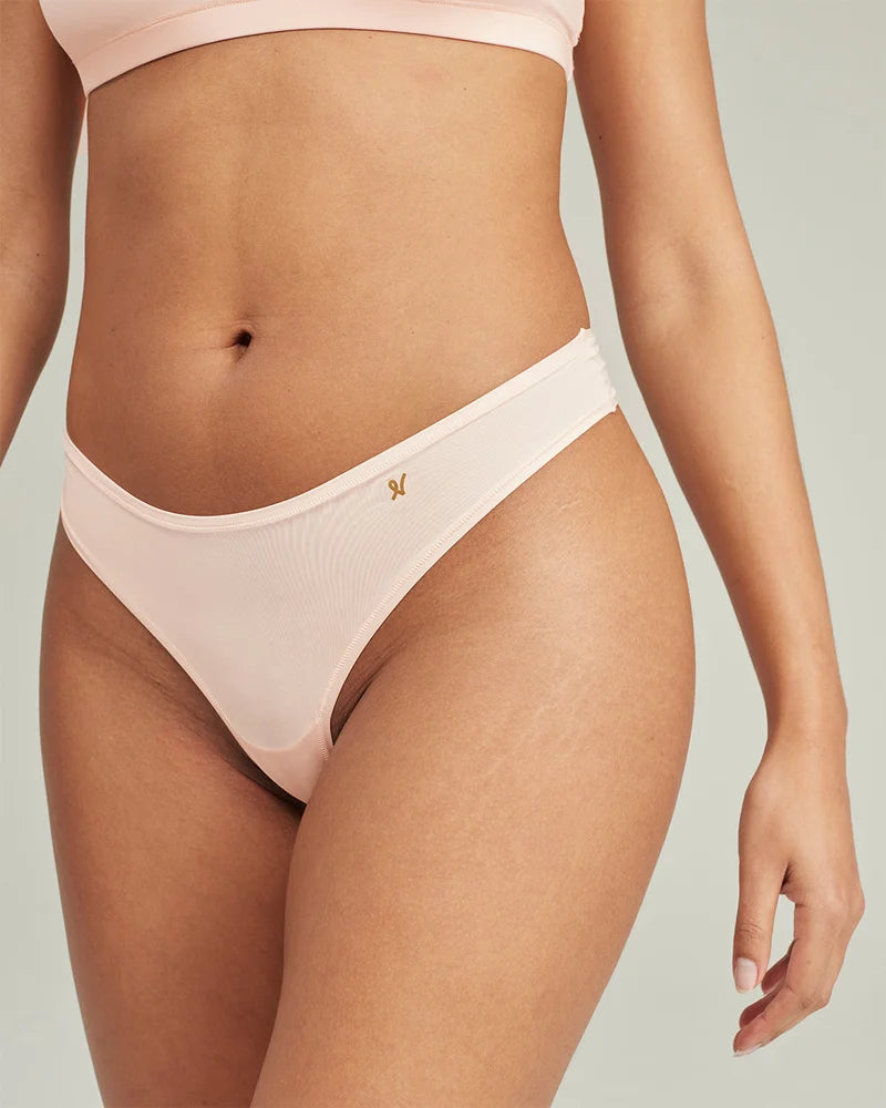 Nudea - Stretch Dipped Thong Blush Pink