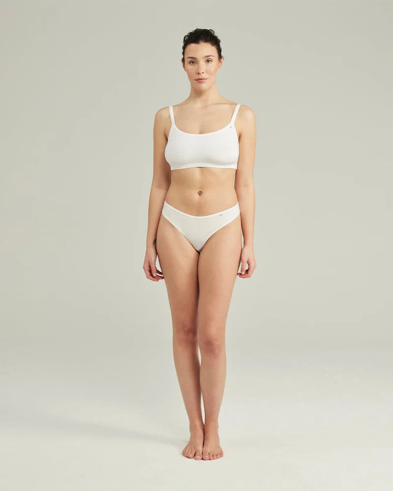 Nudea - Stretch Dipped Thong White