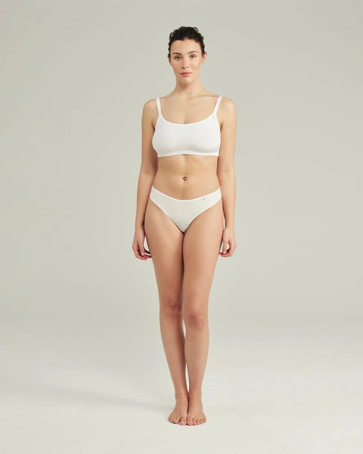 Nudea - Stretch Dipped Thong White