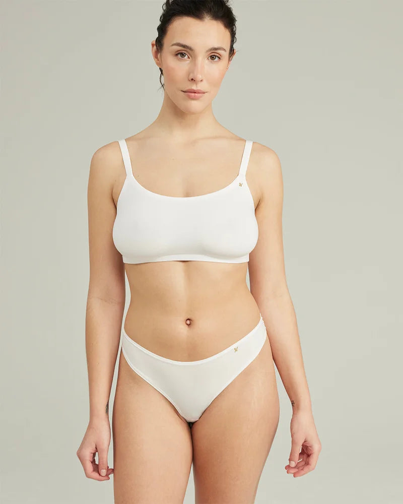 Nudea - Stretch Dipped Thong White