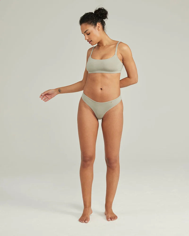 Nudea - Stretch Dipped Thong Sage Green