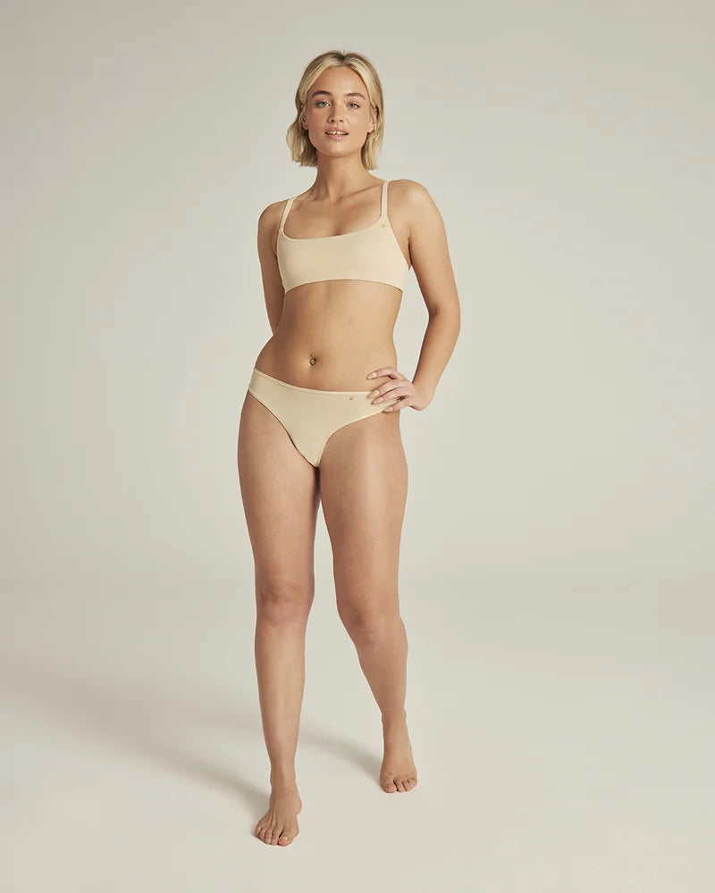 Nudea - Stretch Dipped Thong Light Nude