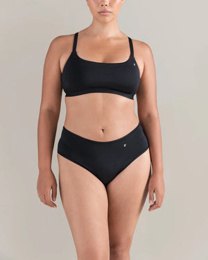Nudea - Stretch Mid Rise Bikini Brief Black