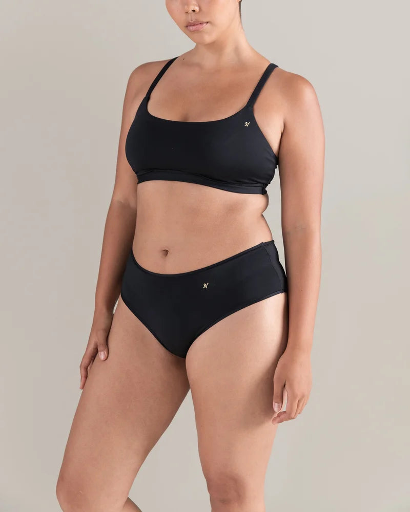 Nudea - Mid Rise Bikini Brief Black
