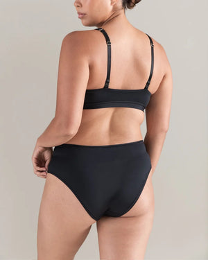Nudea - Stretch Mid Rise Bikini Brief Black