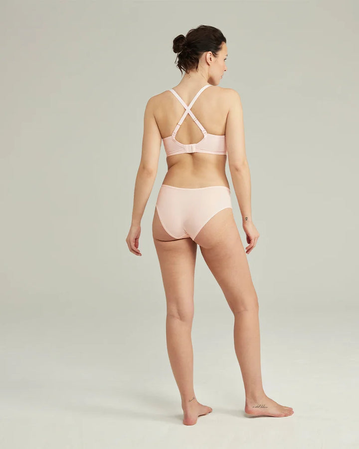 Nudea - Stretch Mid Rise Bikini Brief Blush Pink