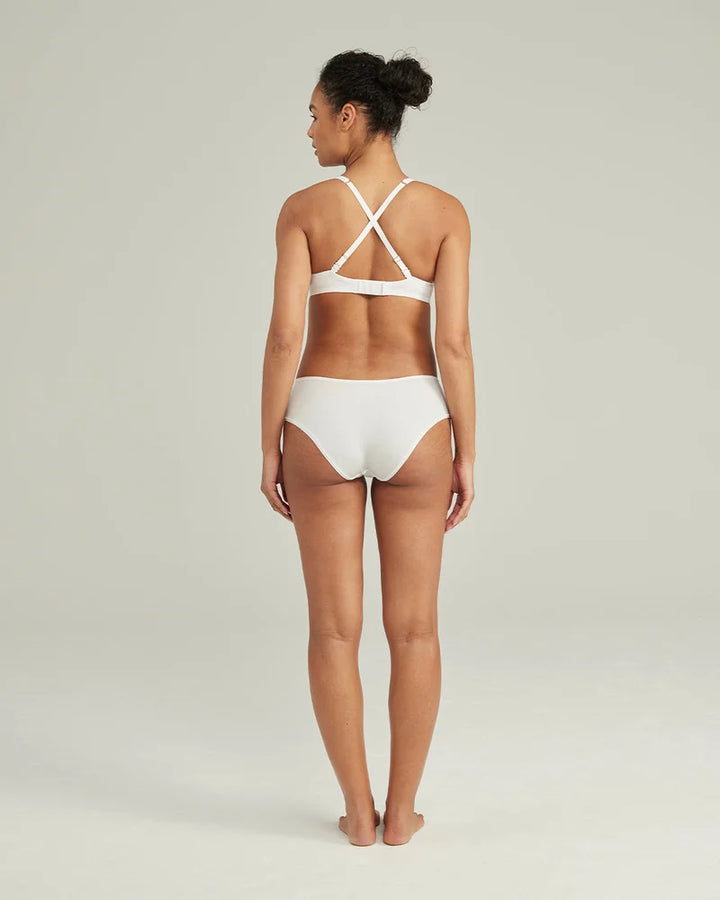 Nudea - Stretch Mid Rise Bikini Brief White