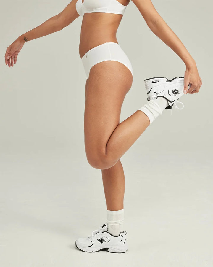 Nudea - Stretch Mid Rise Bikini Brief White
