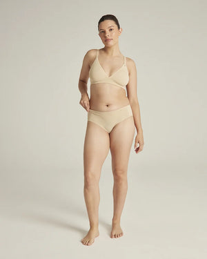 Nudea - Stretch Mid Rise Bikini Brief Light Nude