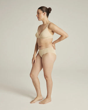 Nudea - Stretch Mid Rise Bikini Brief Light Nude