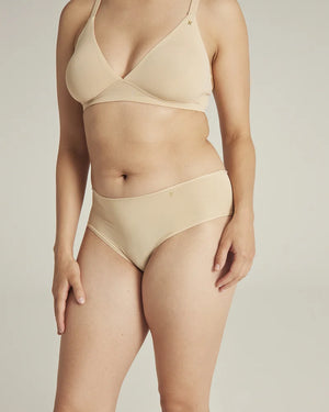 Nudea - Stretch Mid Rise Bikini Brief Light Nude