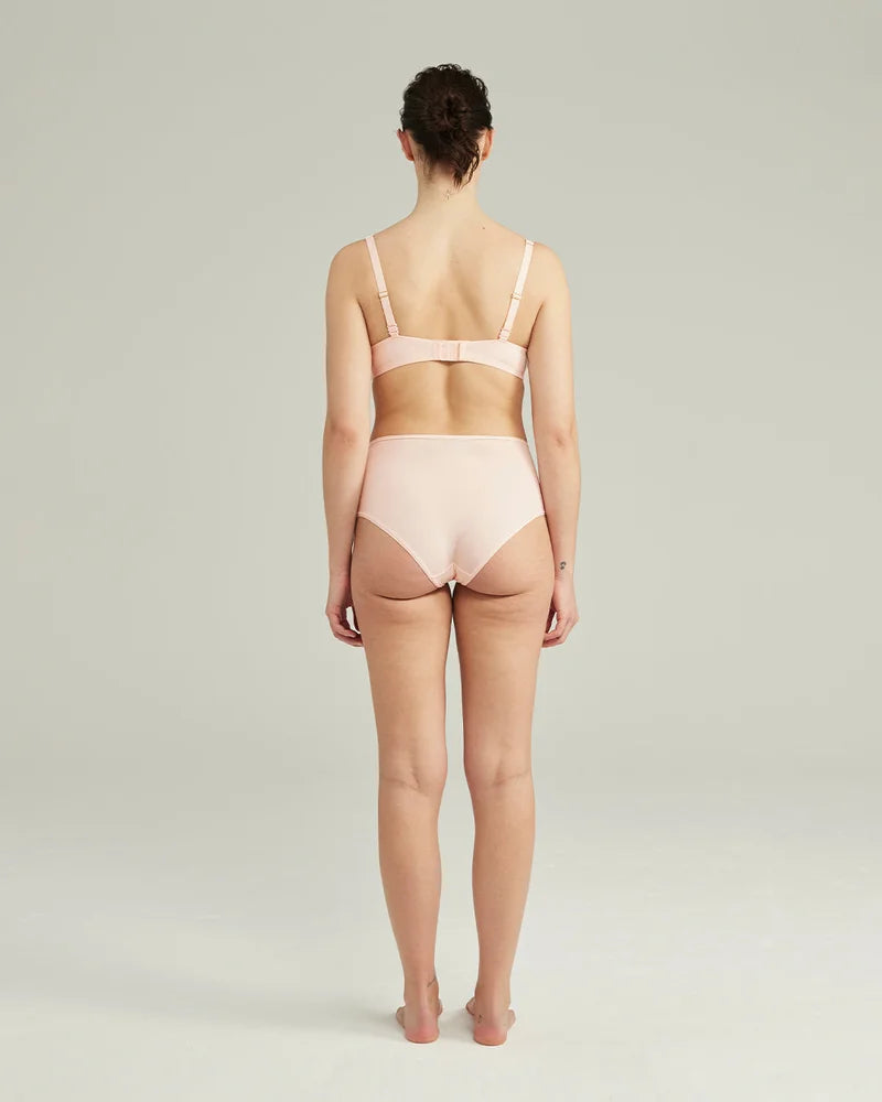 Nudea - Stretch High Waisted Brief Bundle 3 Pack Pink/White/Sage