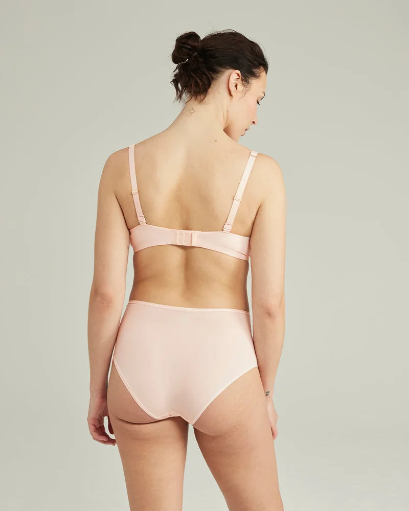 Nudea - Stretch High Waisted Brief Blush Pink