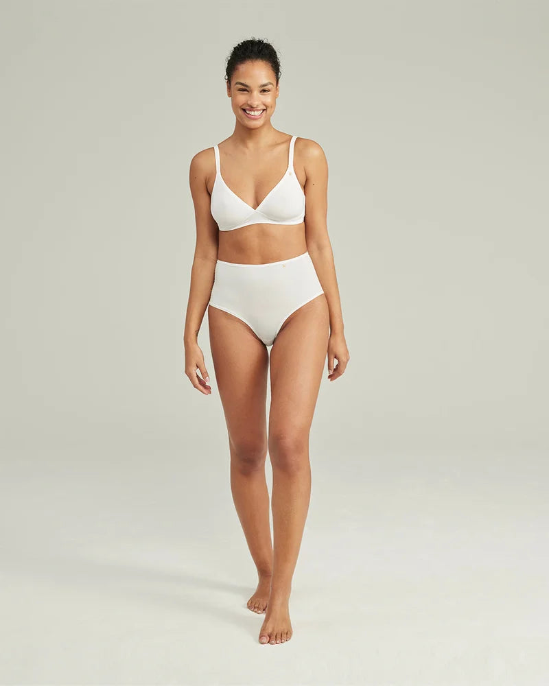Nudea - Stretch High Waisted Brief White