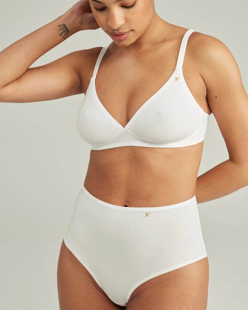 Nudea - Stretch High Waisted Brief White