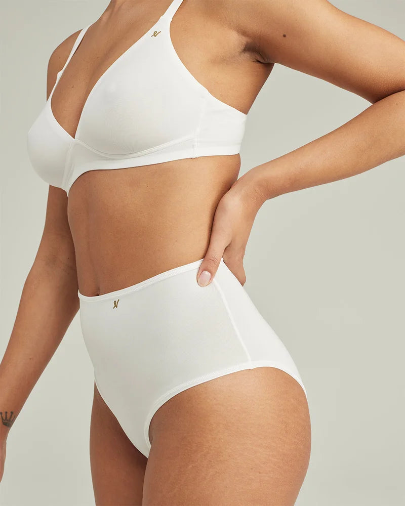 Nudea - Stretch High Waisted Brief White
