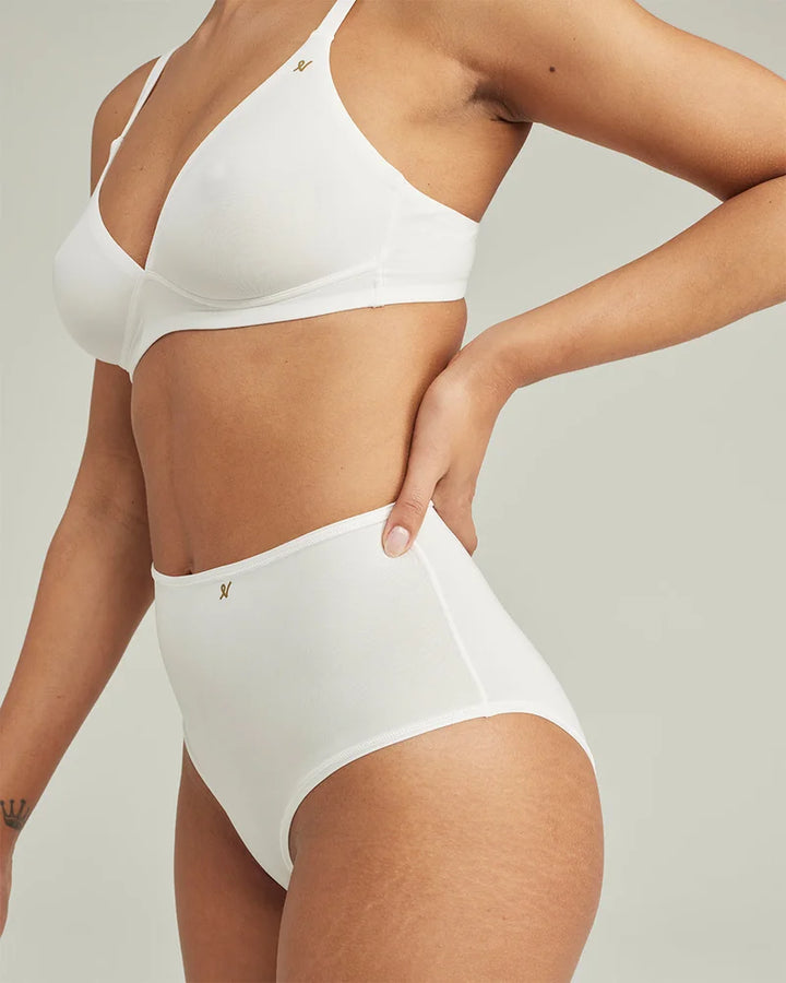 Nudea - Stretch High Waisted Brief White