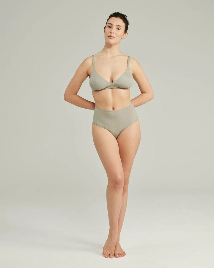 Nudea - Stretch High Waisted Brief Sage Green