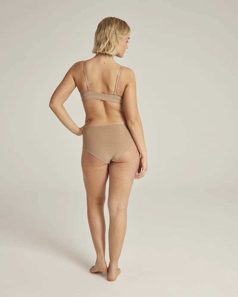 Nudea - Stretch High Waisted Brief Dark Nude