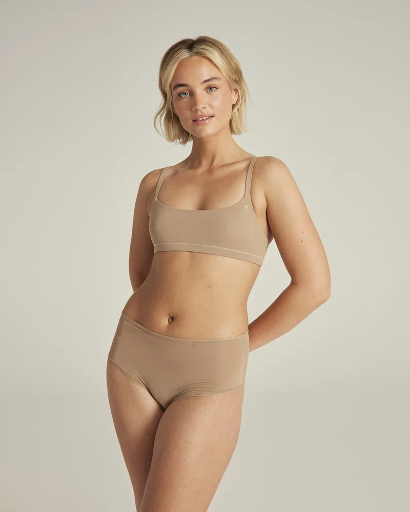 Nudea - Stretch Scoop Neck Bralette Dark Nude