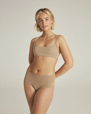 Nudea - Stretch Scoop Neck Bralette Dark Nude