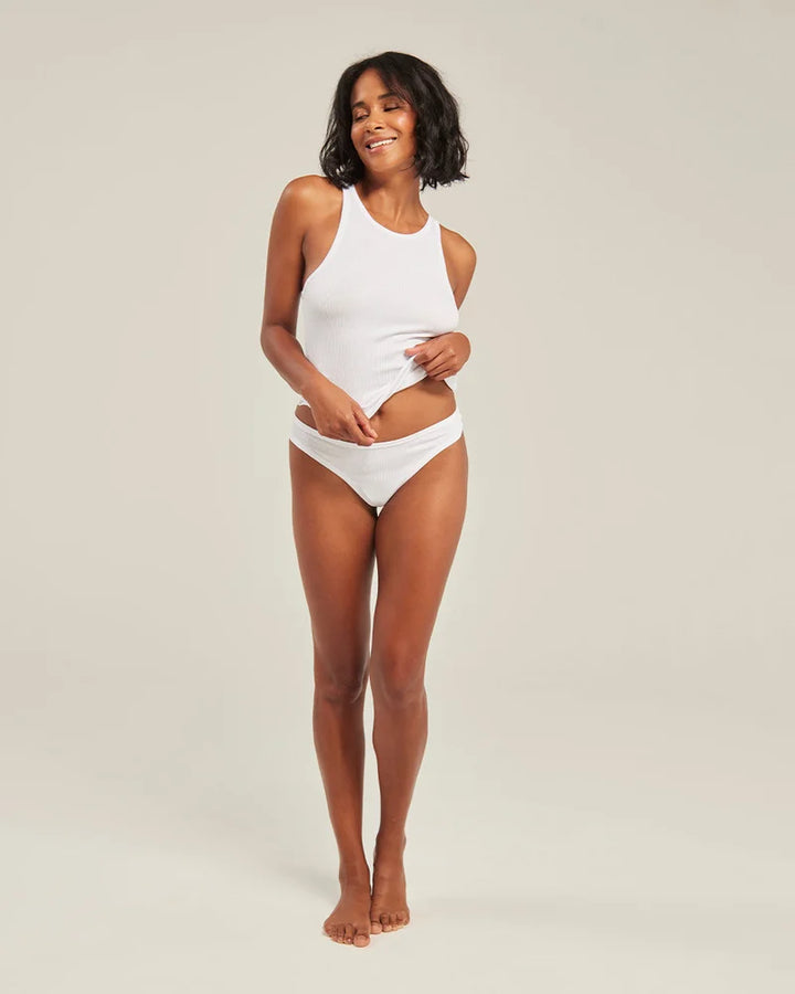 Nudea - Organic Cotton Dipped Thong 3 Pack White