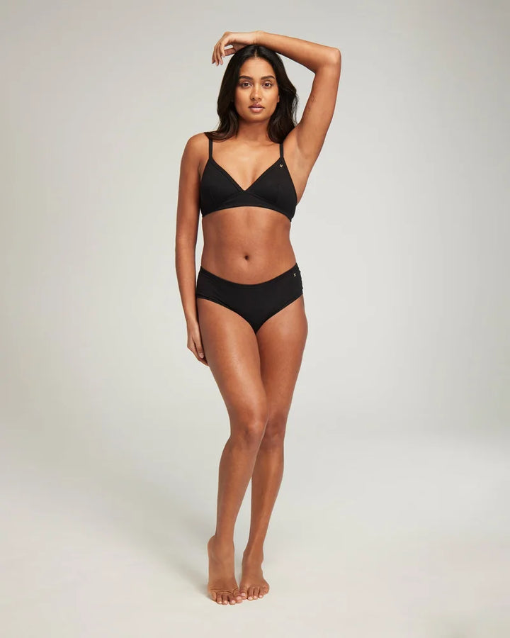 Nudea - Organic Cotton Midi Brief 3 Pack Black